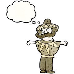 cartoon man in mexican costume