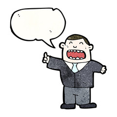 cartoon businessman talking