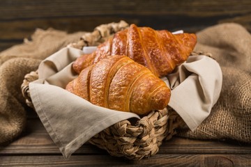 Croissant, meal, table.