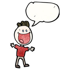 cartoon joyful man