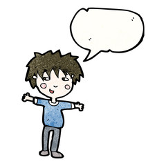 friendly cartoon boy