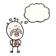 cartoon dad with thought bubble