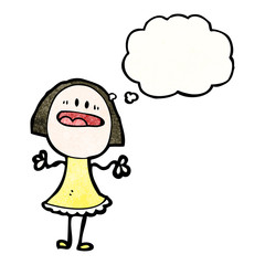 cartoon stressed woman