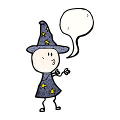cartoon wizard casting spell