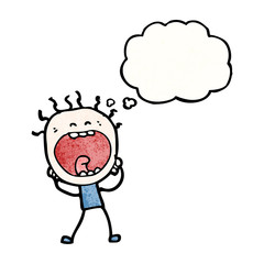 cartoon screaming man