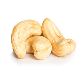 Cashews nuts isolated on a white background
