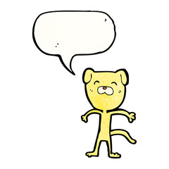 cartoon dog with speech bubble