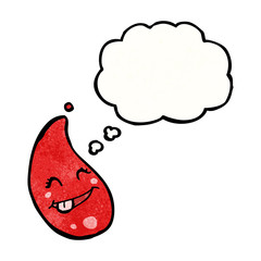 blood drop cartoon character