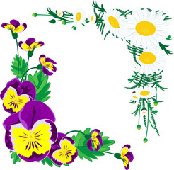 vector flowers for decoration frames 