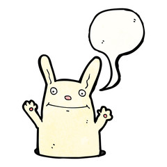 cartoon rabbit in hole