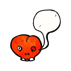 cartoon red skull