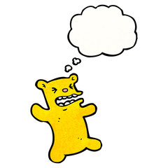 cartoon angry little teddy bear