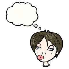cartoon confused woman