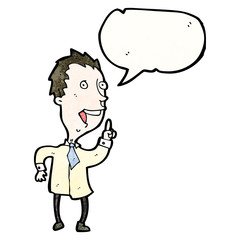 cartoon talking office man