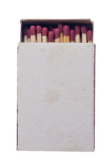 top view matchbox on white