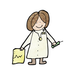 child's drawing of a friendly doctor