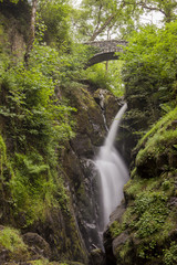 Aira Force Waterfall, near Ullswater in English Lake District.