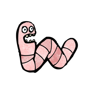 crazy worm cartoon