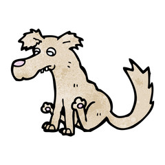 scratching dog cartoon