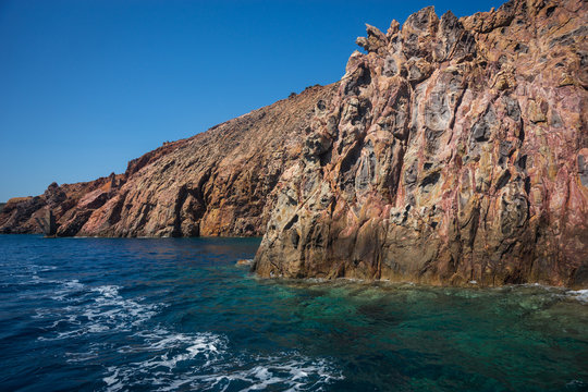 Amazing and unusual rock at Vani peninsula, Milos, Greece