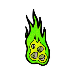 cartoon glowing flame