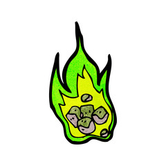 cartoon glowing flame