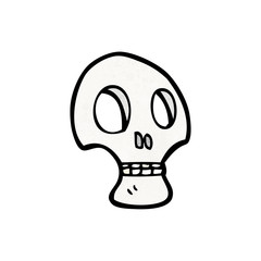 spooky skull symbol cartoon