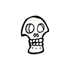 spooky skull symbol cartoon