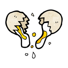 cartoon cracked egg