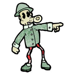 cartoon weird army man