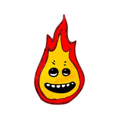 flame cartoon character
