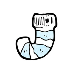 cartoon striped sock