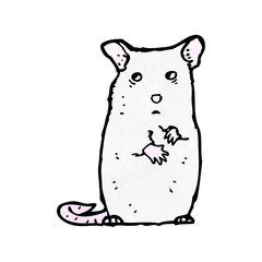cartoon white mouse