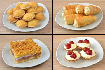 zestaw różnych ciastek