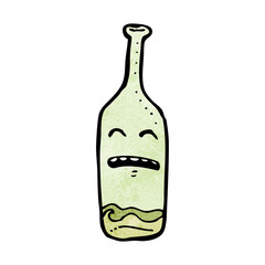 cartoon wine bottle