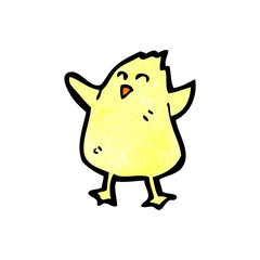 cartoon little yellow bird