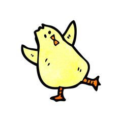 cartoon little yellow bird