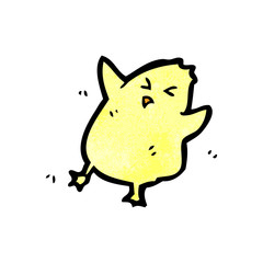 cartoon little yellow bird