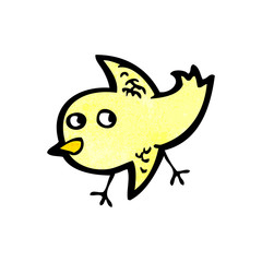 cartoon little yellow bird