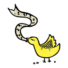 singing bird cartoon