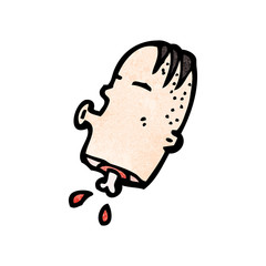 cartoon severed head