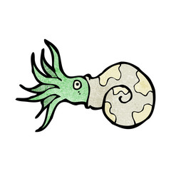 cartoon nautilus squid
