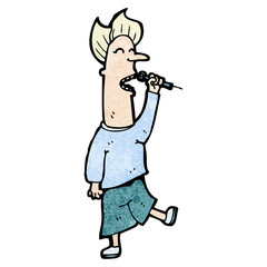 cartoon singing man