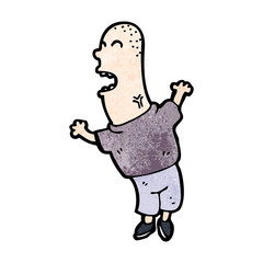 cartoon shouting man