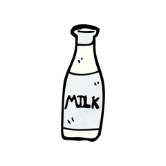 cartoon milk bottle