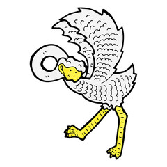 cartoon ostrich