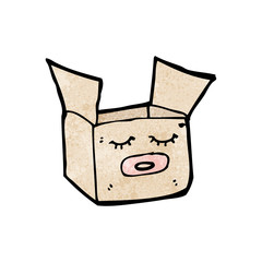 open box cartoon character
