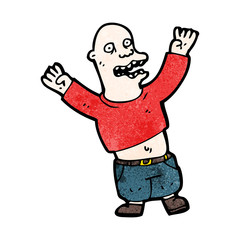 cartoon bald man