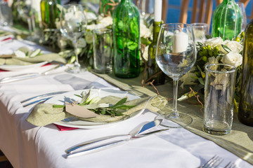 decorated wedding table