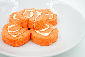 Yam roll cake